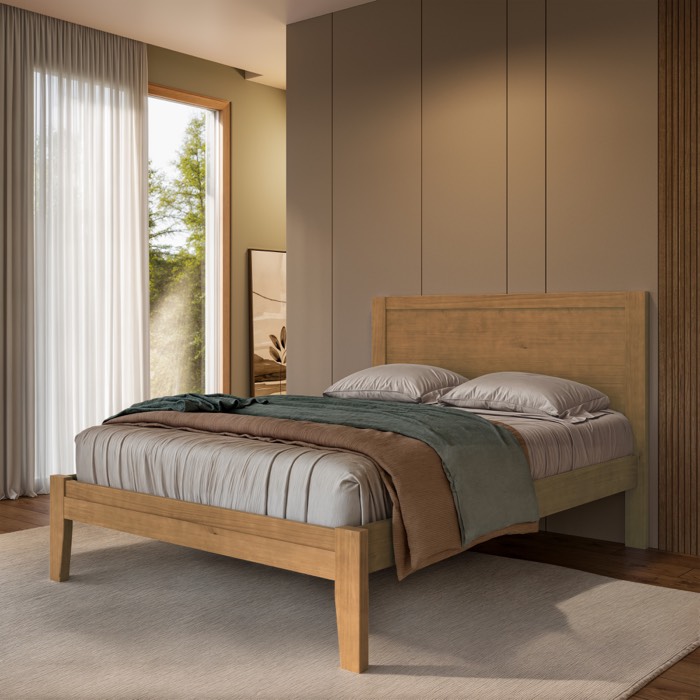 Cama de casal slim reta — ref. 002