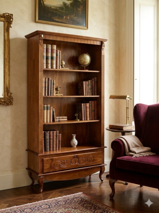 Estante para livros country 1 gaveta — ref. 001