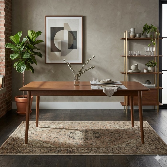 Mesa de jantar contemporânea reta — ref. 007