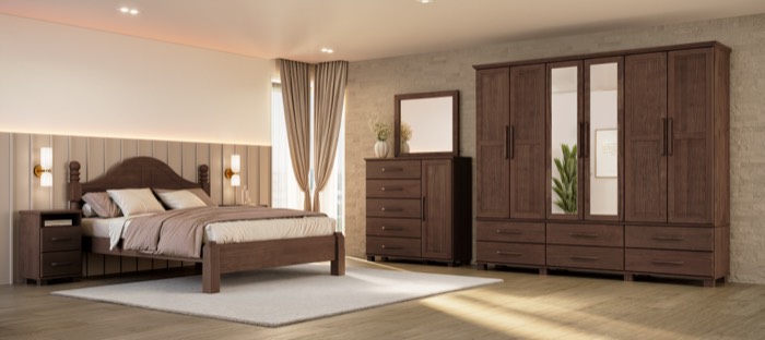 Quarto de casal completo — composição 001 — ref. 001